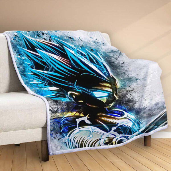 Plaid Végéta Dragon Ball 1002 Couverture Polaire Plaid Canapé – Image 2