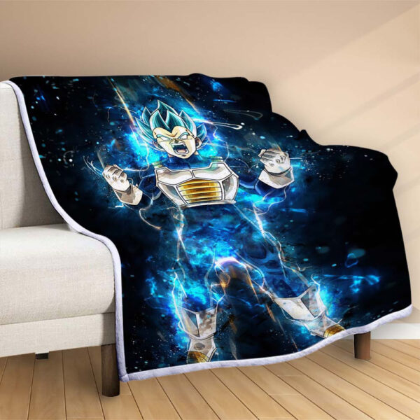 Plaid Végéta Ultra Instinct Dragon Ball Couverture Polaire Plaid Canapé – Image 2