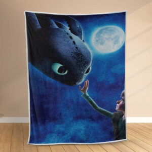 Plaid Toothless et Hiccup Touch Couverture Polaire Plaid Canapé