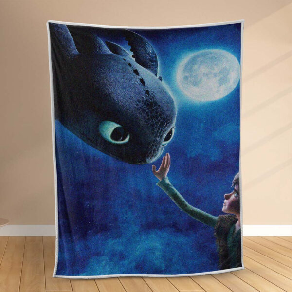 Plaid Toothless et Hiccup Touch Couverture Polaire Plaid Canapé