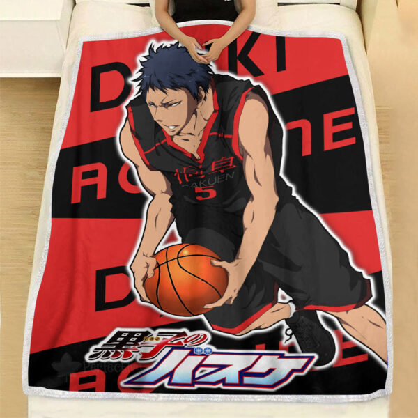 Plaid Daiki Aomine Kuroko no Basket Couverture Plaid Polaire Plaid Canapé – Image 2