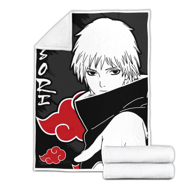 Plaid Akatsuki Sasori Naruto Couverture Plaid Polaire Plaid Canapé – Image 3