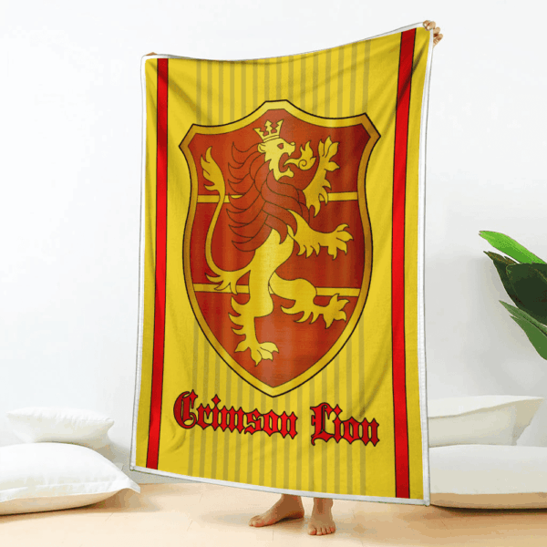 Plaid Crimson Lion Magic Knights Black Clover Couverture Plaid Polaire Plaid Canapé – Image 2