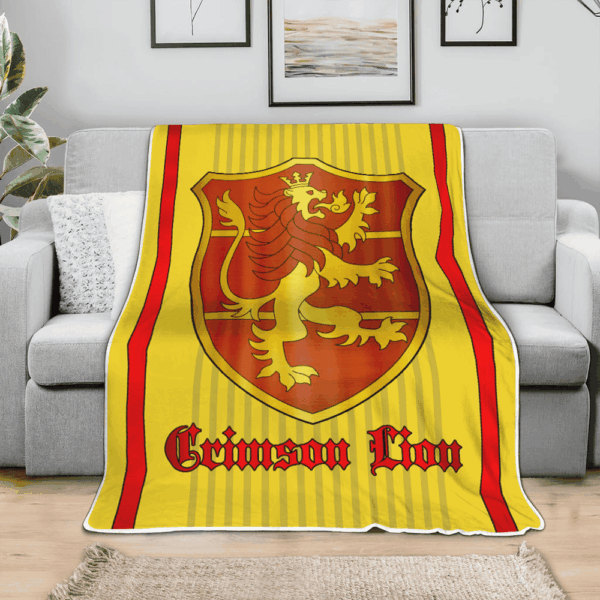Plaid Crimson Lion Magic Knights Black Clover Couverture Plaid Polaire Plaid Canapé – Image 3