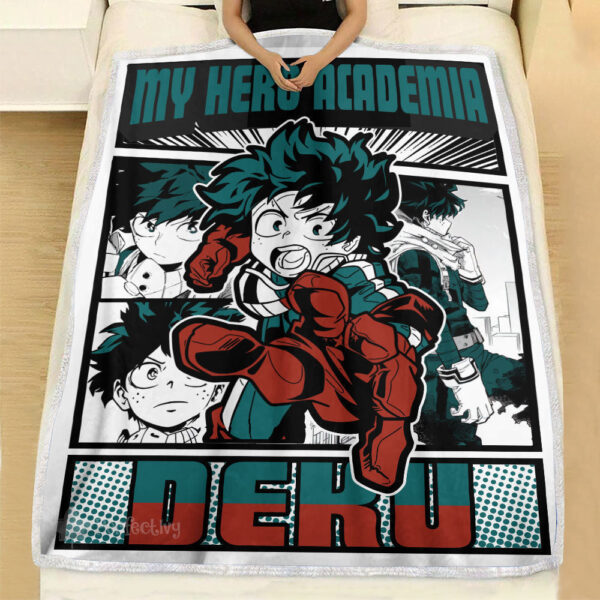 Plaid Deku Midoriya Izuku My Hero Academia Couverture Plaid Polaire Plaid Canapé – Image 2