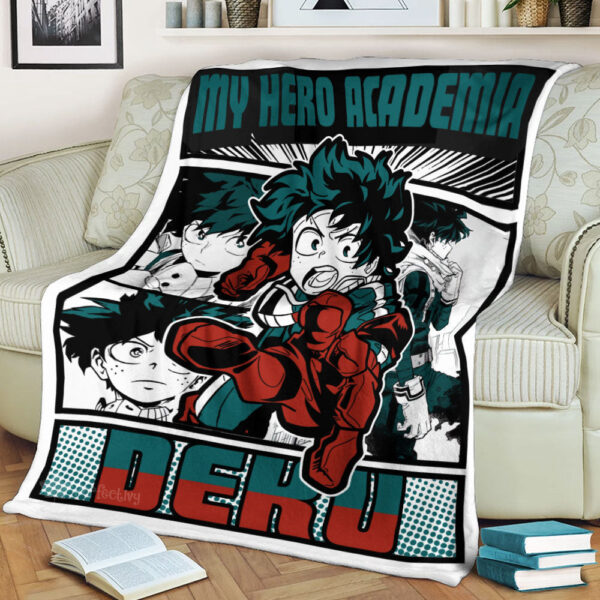 Plaid Deku Midoriya Izuku My Hero Academia Couverture Plaid Polaire Plaid Canapé – Image 3