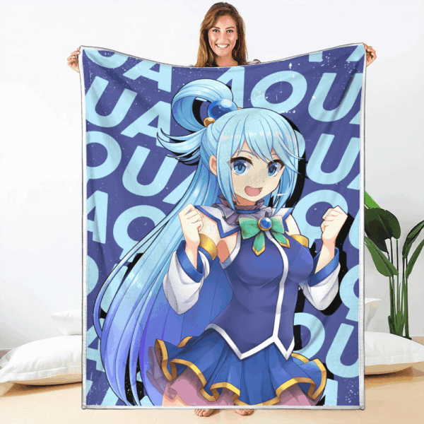 Plaid Aqua KonoSuba Couverture Plaid Polaire Plaid Canapé