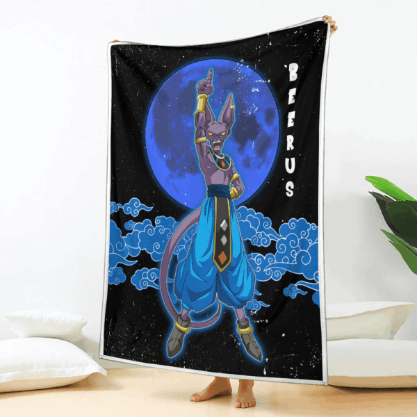 Plaid Beerus Dragon Ball DBZ 02 Couverture Plaid Polaire Plaid Canapé – Image 2