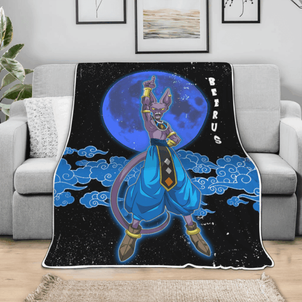 Plaid Beerus Dragon Ball DBZ 02 Couverture Plaid Polaire Plaid Canapé – Image 3
