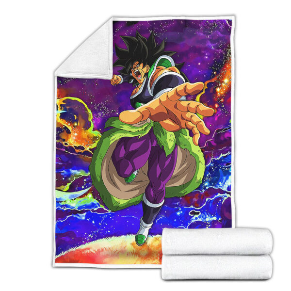 Plaid Broly Dragon Ball DBZ 01 Couverture Plaid Polaire Plaid Canapé – Image 2