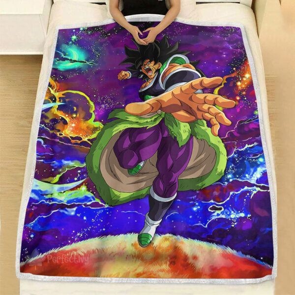 Plaid Broly Dragon Ball DBZ 01 Couverture Plaid Polaire Plaid Canapé – Image 3