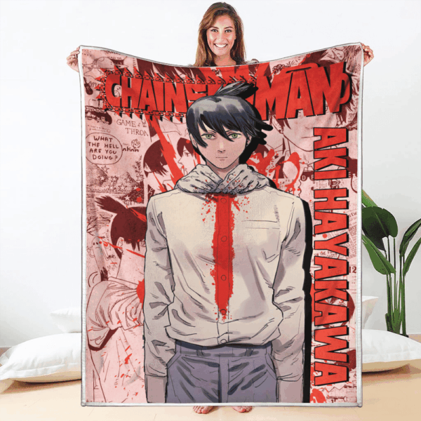 Plaid Aki Hayakawa Chainsaw Man 02 Couverture Plaid Polaire Plaid Canapé