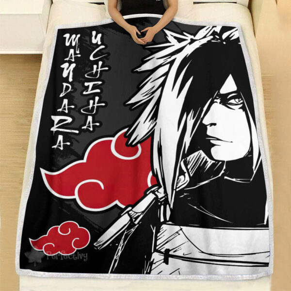 Plaid Akatsuki Madara Naruto Couverture Plaid Polaire Plaid Canapé – Image 2