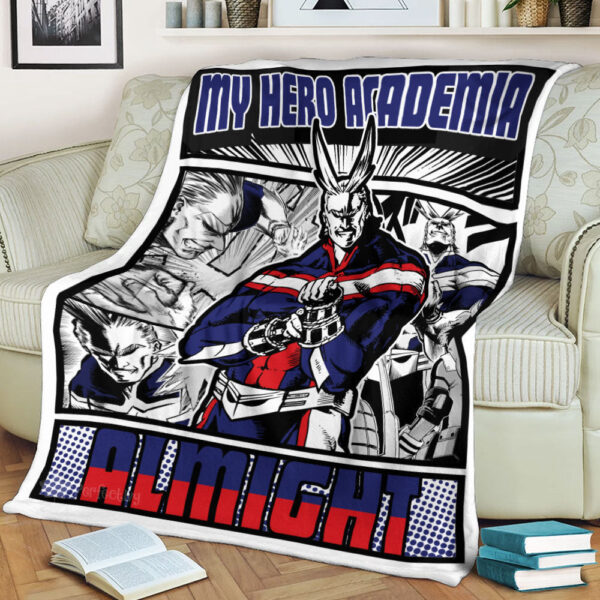 Plaid All Might Yagi Toshinori My Hero Academia Couverture Plaid Polaire Plaid Canapé – Image 2