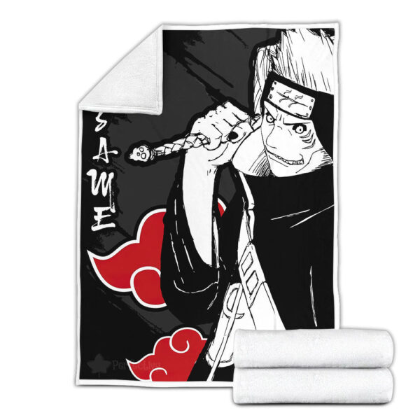 Plaid Akatsuki Kisame Naruto Couverture Plaid Polaire Plaid Canapé – Image 3