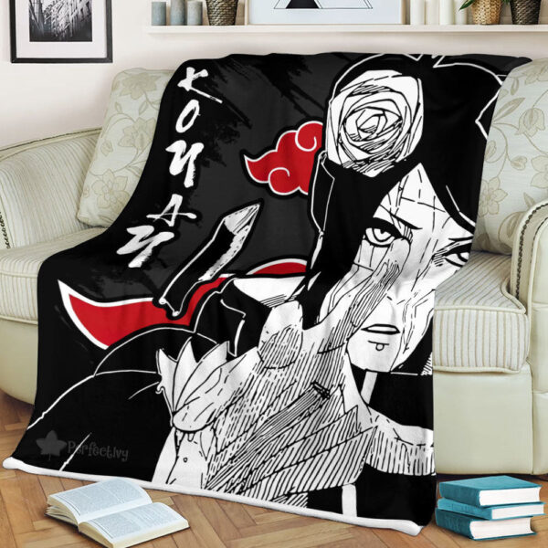 Plaid Akatsuki Konan Naruto Couverture Plaid Polaire Plaid Canapé – Image 2