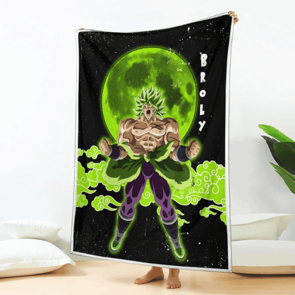 Plaid Broly Dragon Ball DBZ 02 Couverture Plaid Polaire Plaid Canapé – Image 2