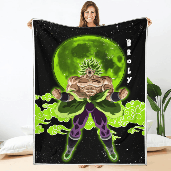 Plaid Broly Dragon Ball DBZ 02 Couverture Plaid Polaire Plaid Canapé