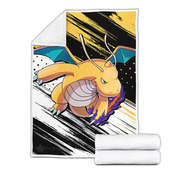 Plaid Pokémon Dracolosse Couverture Plaid Polaire Plaid Canapé – Image 3