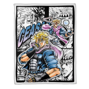 Plaid Caesar Zeppeli JJBA JoJo's bizarre adventure Couverture Plaid Polaire Plaid Canapé