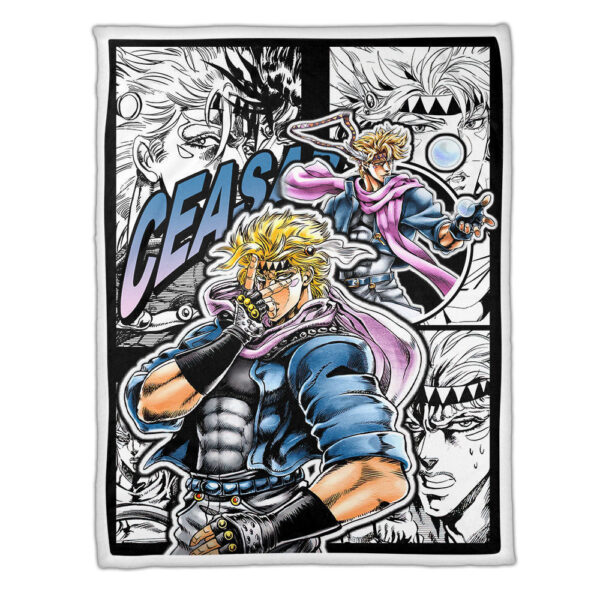 Plaid Caesar Zeppeli JJBA JoJo's bizarre adventure Couverture Plaid Polaire Plaid Canapé