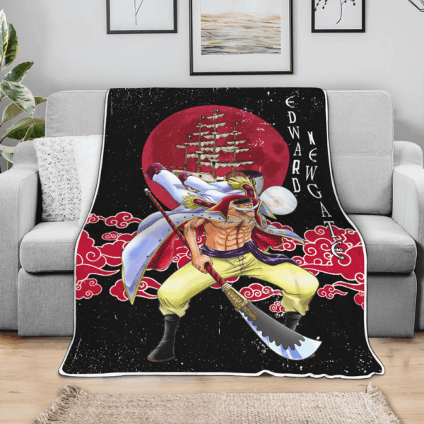 Plaid Edward Newgate Whitebeard One Piece 02 Couverture Plaid Polaire Plaid Canapé – Image 3