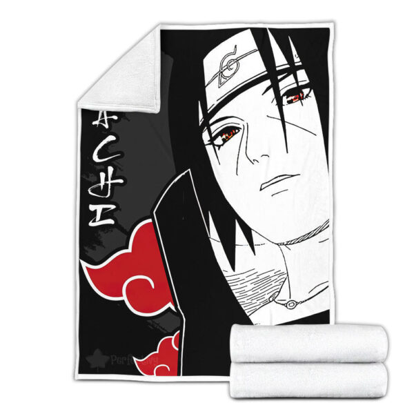 Plaid Akatsuki Itachi Naruto Couverture Plaid Polaire Plaid Canapé – Image 3
