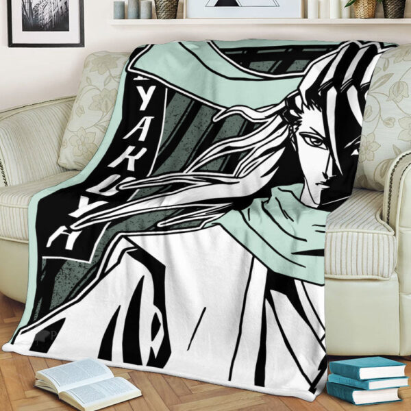 Plaid Byakuya Kuchiki Bleach 01 Couverture Plaid Polaire Plaid Canapé – Image 2