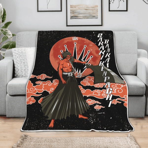Plaid Bankai Kenpachi Zaraki Bleach Couverture Plaid Polaire Plaid Canapé – Image 3