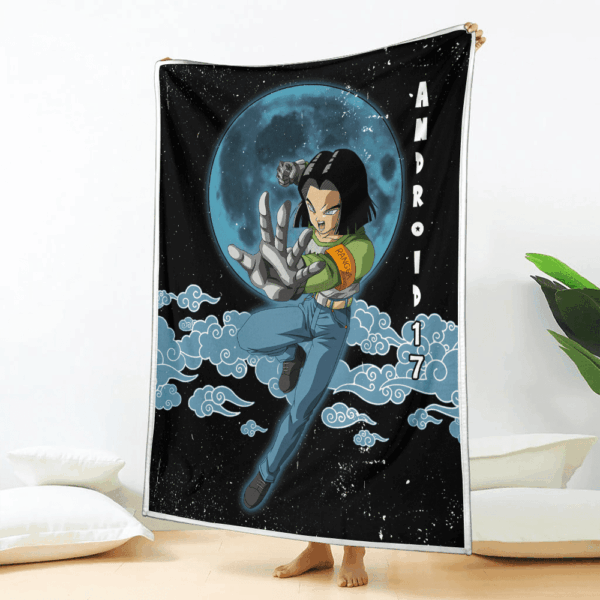 Plaid Android 17 Dragon Ball DBZ Couverture Plaid Polaire Plaid Canapé – Image 2
