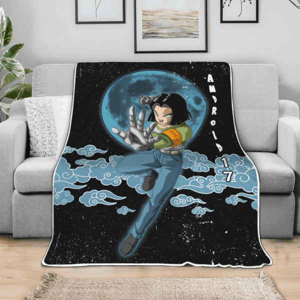 Plaid Android 17 Dragon Ball DBZ Couverture Plaid Polaire Plaid Canapé – Image 3
