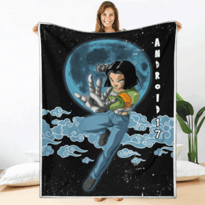 Plaid Android 17 Dragon Ball DBZ Couverture Plaid Polaire Plaid Canapé