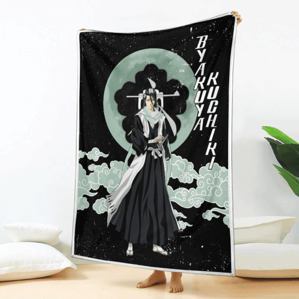 Plaid Byakuya Kuchiki Bleach 02 Couverture Plaid Polaire Plaid Canapé – Image 2