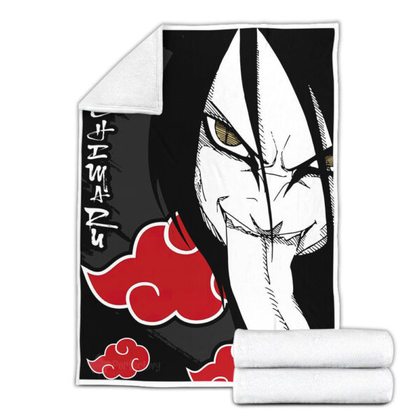 Plaid Akatsuki Orochimaru Naruto Couverture Plaid Polaire Plaid Canapé – Image 3