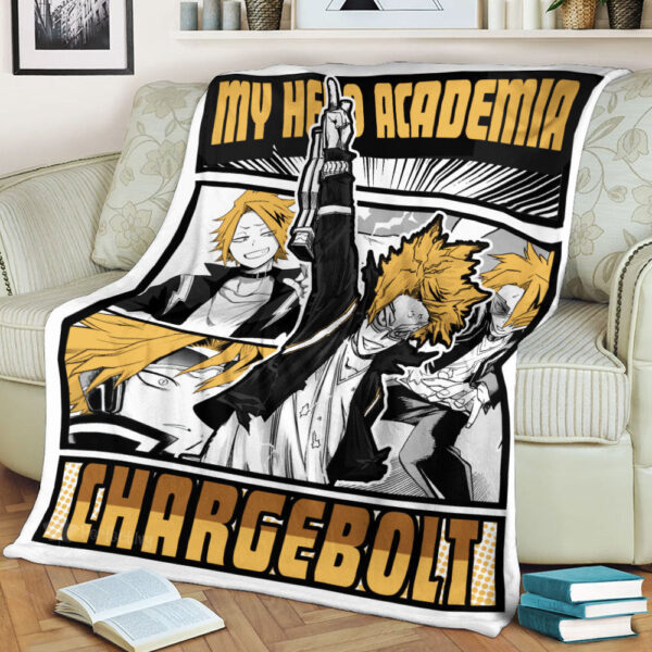 Plaid Chargebolt Denki Kaminari My Hero Academia Couverture Plaid Polaire Plaid Canapé – Image 2