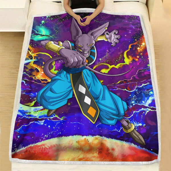 Plaid Beerus Dragon Ball DBZ 01 Couverture Plaid Polaire Plaid Canapé – Image 3