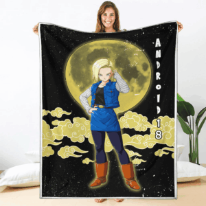 Plaid Android 18 Dragon Ball DBZ Couverture Plaid Polaire Plaid Canapé