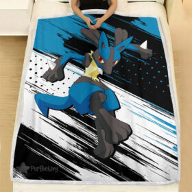Plaid Pokémon Lucario Couverture Plaid Polaire Plaid Canapé