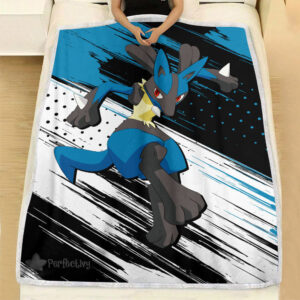 Plaid Pokémon Lucario Couverture Plaid Polaire Plaid Canapé