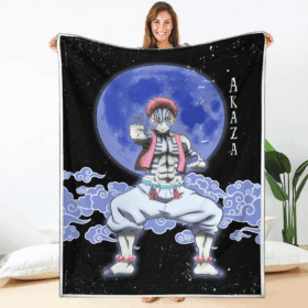 Plaid Akaza Demon Slayer 02 Couverture Plaid Polaire Plaid Canapé