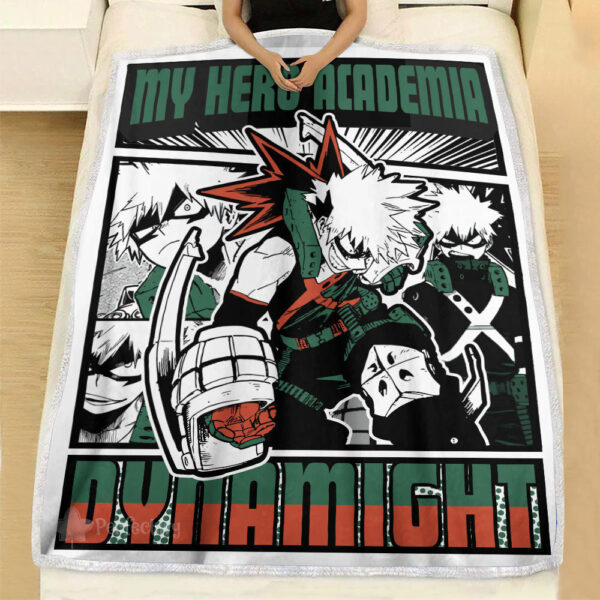 Plaid Dynamight Katsuki Bakugo My Hero Academia Couverture Plaid Polaire Plaid Canapé – Image 2