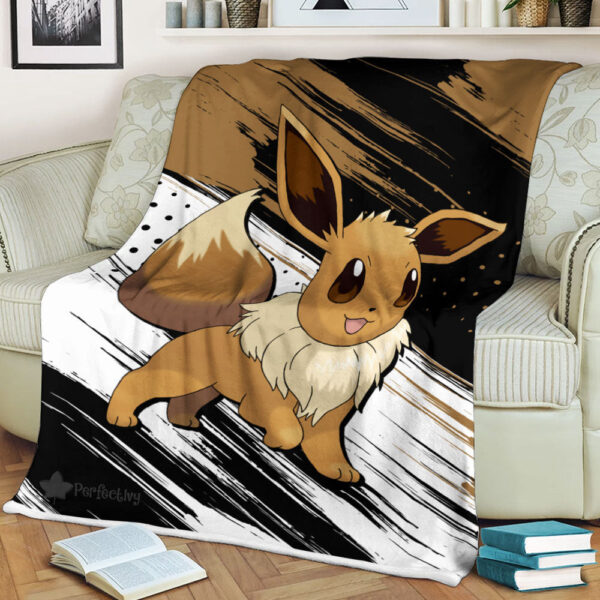 Plaid Pokémon Évoli Couverture Plaid Polaire Plaid Canapé – Image 2