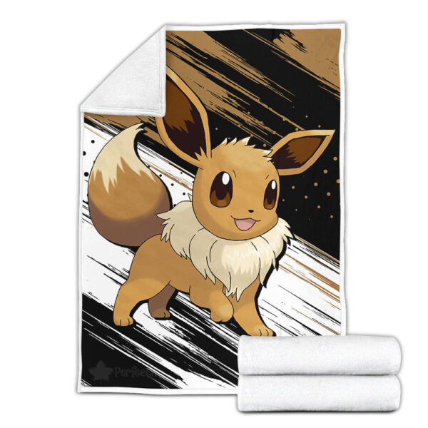 Plaid Pokémon Évoli Couverture Plaid Polaire Plaid Canapé – Image 3
