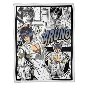 Plaid Bruno Bucciarati JJBA JoJo’s bizarre adventure Couverture Plaid Polaire Plaid Canapé