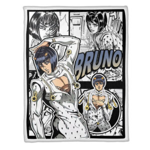 Plaid Bruno Bucciarati JJBA JoJo's bizarre adventure Couverture Plaid Polaire Plaid Canapé