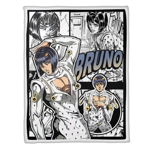 Plaid Bruno Bucciarati JJBA JoJo's bizarre adventure Couverture Plaid Polaire Plaid Canapé