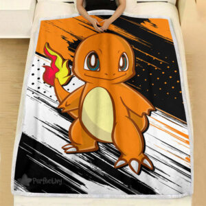 Plaid Pokémon Salamèche Couverture Plaid Polaire Plaid Canapé