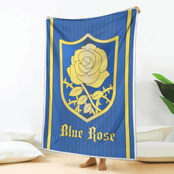 Plaid Blue Rose Magic Knights Black Clover Couverture Plaid Polaire Plaid Canapé – Image 2