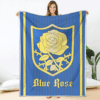 Plaid Blue Rose Magic Knights Black Clover Couverture Plaid Polaire Plaid Canapé