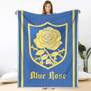 Plaid Blue Rose Magic Knights Black Clover Couverture Plaid Polaire Plaid Canapé
